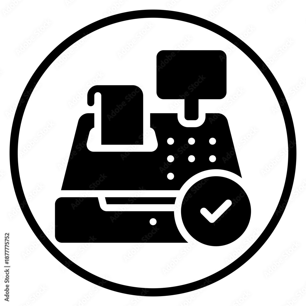 Foto cashier glyph icon