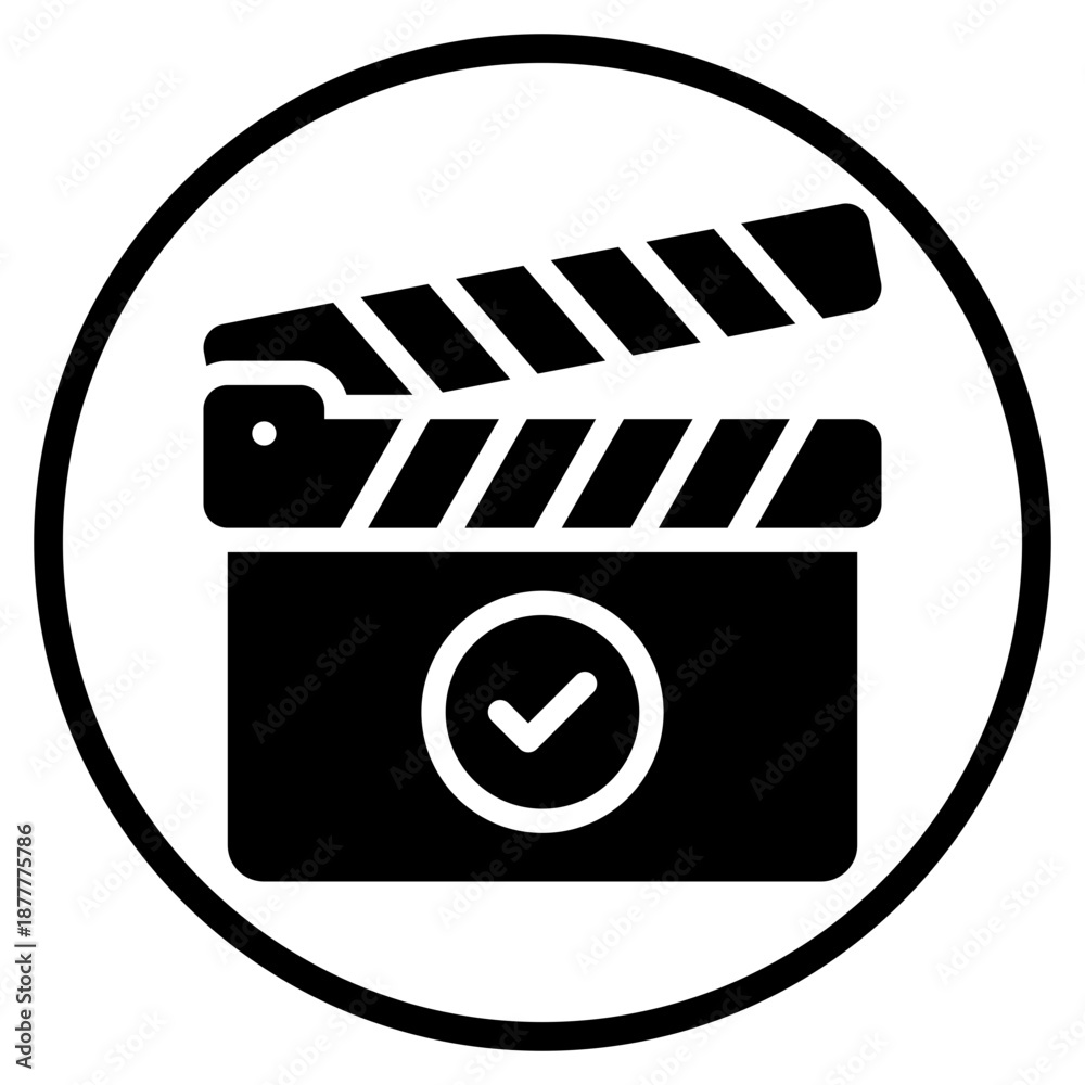 Fotografie clapperboard glyph icon