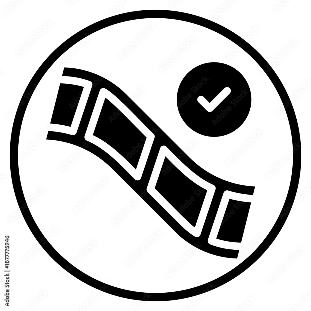 Fotografie reel glyph icon