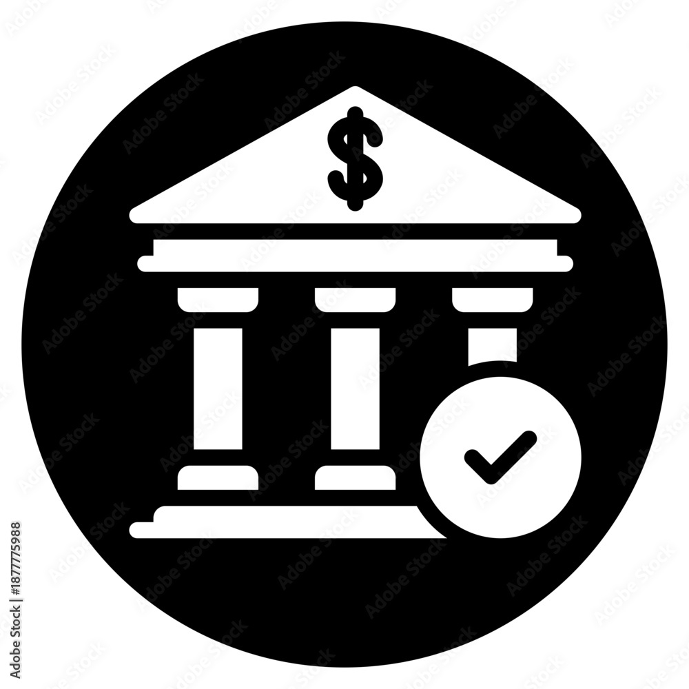Fotografie bank glyph icon