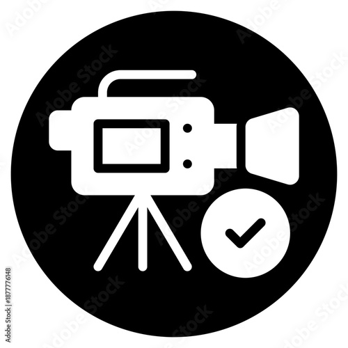 photographic film glyph icon