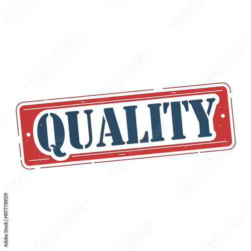 Vintage Style Quality Stamp Illustration Certifying Excellence and High Standards