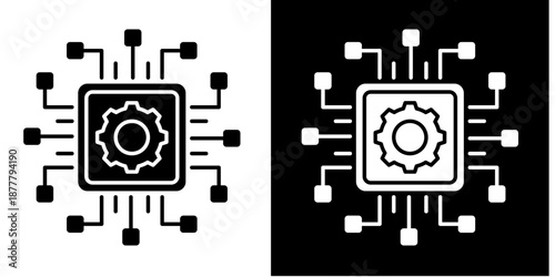 Digital Transformation  Icon Set White Glyph Style Collection