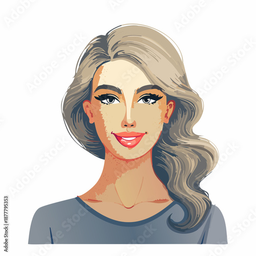 Sepia-Toned Retro Portrait: Thoughtful Woman Illustration with Subtle Grain