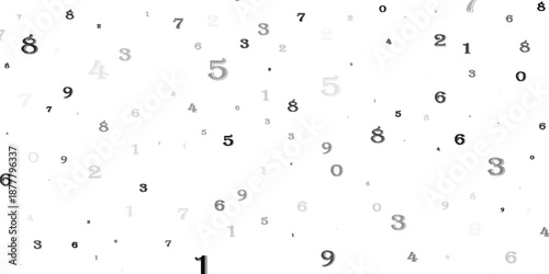 hand sketched doodle simple numbers on white background.eps.10.