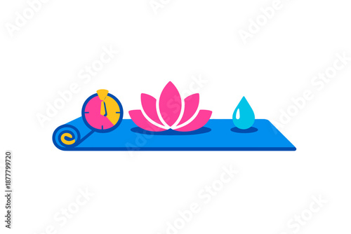 Yoga, meditation and mindfulness concept with lotus flower