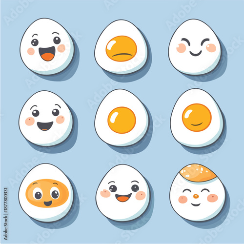 Cute Egg Expressions for Fun and Whimsy
