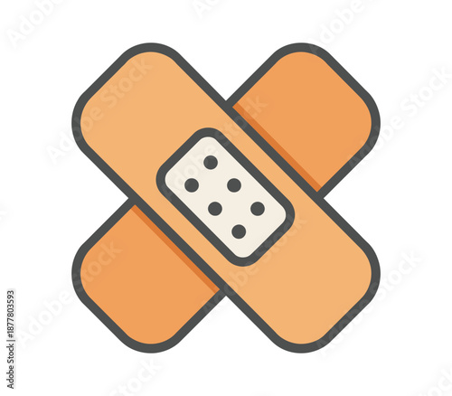 Peel and stick band aid strips for minor cuts and scrapes