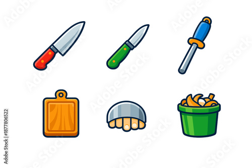 Kitchen Utensils and Ingredients Icons