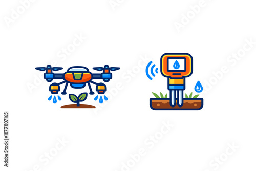 Drone and soil sensor in smart agriculture