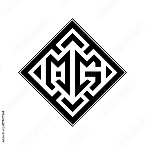 Diamond-shaped monogram style emblem conveying precision, identity, and premium craftsmanship.