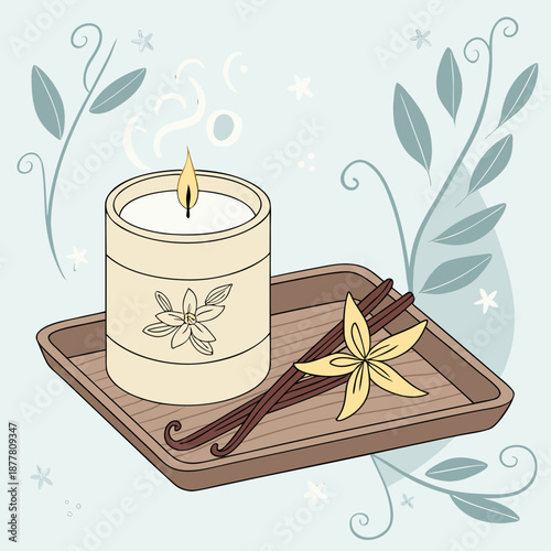 Vanilla scented candle