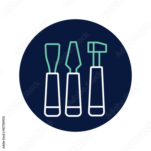 Sculpting Tool vector, pixel perfect, illustrator file 
