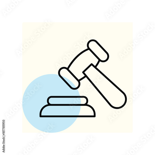 Auction Hammer vector, pixel perfect, illustrator file 
