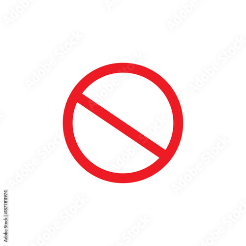 Free Download Prohibited Symbol Icon – Red No Entry or Forbidden Sign Illustration - GFXLoad