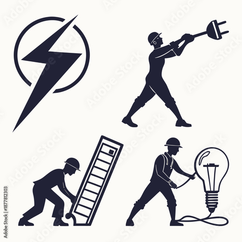 Electricians at work