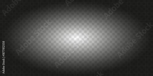 Black and white ellipse vignette gradient background. Dark faded grid overlay. Transparent png