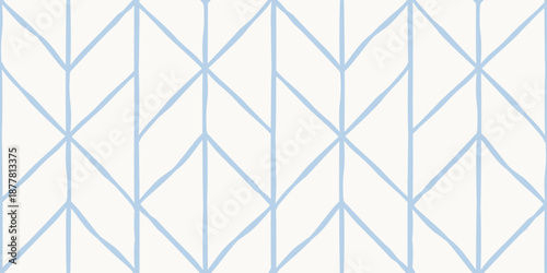 Repeating geometric line pattern with vertical zigzag shapes on a soft blue tones