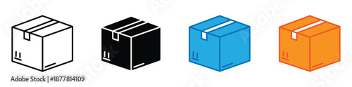 Package Box Order Shipping Flat Vector Icon
