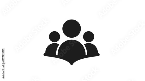 Group of People Icon Silhouette Illustration.