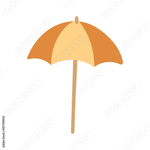 Beach umbrella illustration showing coastal shade and vacation comfort, ideal for seaside travel blogs and tropical leisure concepts.