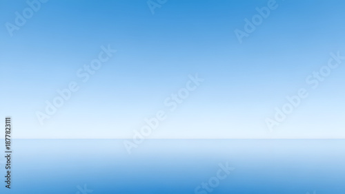 Blue sky and sea horizon with gradient social media thumbnail poster banner download 2026 2027 ocean