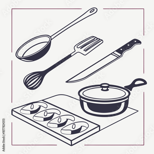 Kitchen utensils and cooking tools