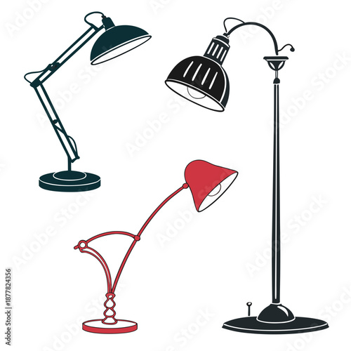 Collection of desk lamps