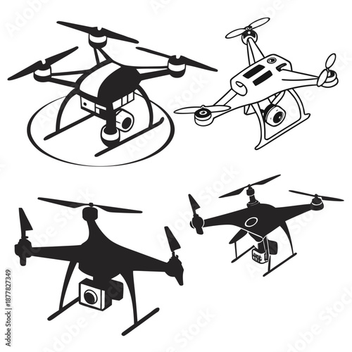 Collection of drone illustrations