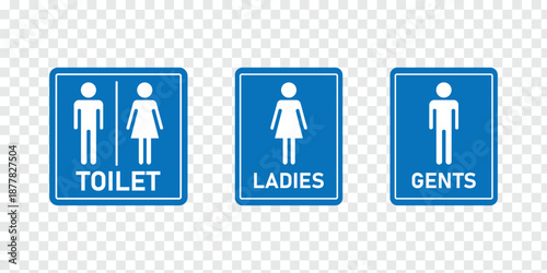 Toilet icons set. Men and women restroom icon sign right arrow. Disabled wheelchair icon. Girls and boys restrooms sign and symbol. bathroom sign. wc, lavatory. Collection of Toilet and Restroom Direc