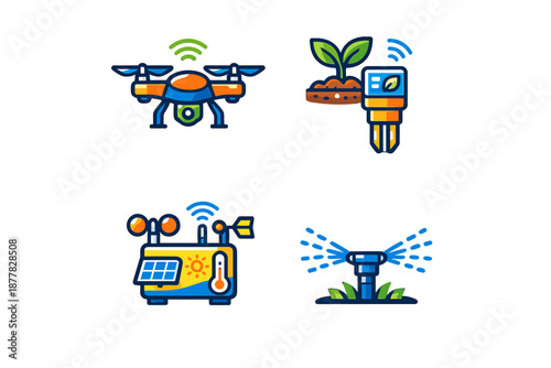 Smart Agriculture Technology Icons