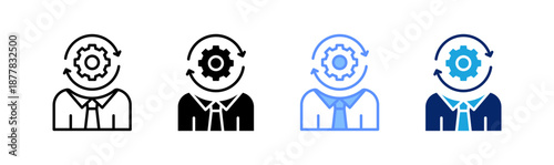 change management icon set multiple style collection