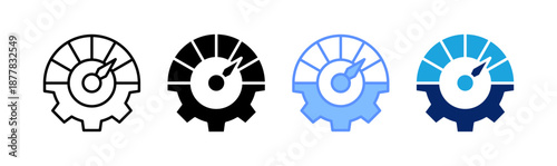 optimization icon set multiple style collection