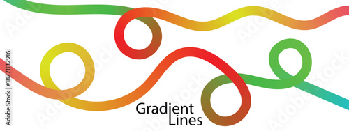  colorful waves and shapes. Abstract wavy line background , gradient color shapes pattern with bold wave lines