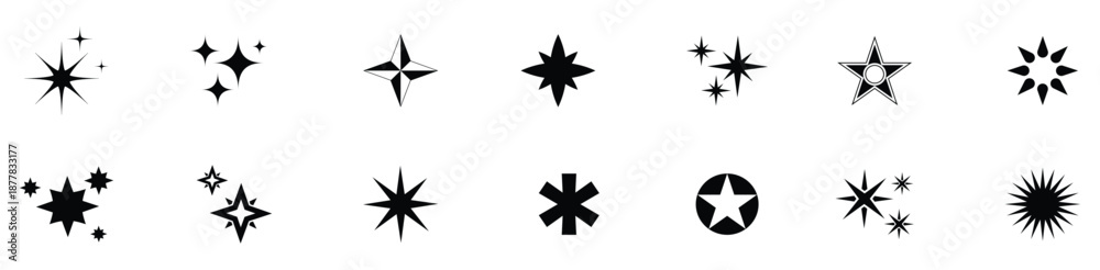 Obraz premium Shine sparkle icon. Vector blink star for logo, sparkle clipart
