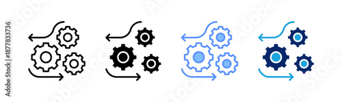 change control icon set multiple style collection