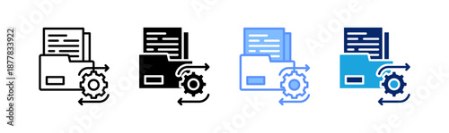 documentation icon set multiple style collection
