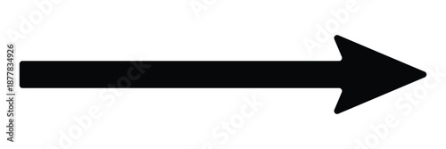 Red long arrow icon .Isolated long arrowhead icon . Right direction arrow . Red icon . Red arrowhead icon 