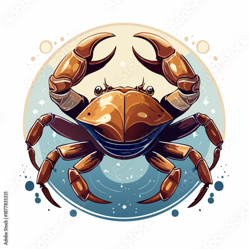 Zodiac Crab Cancer Illustration