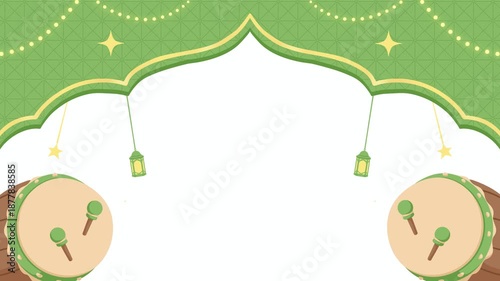 Islamic animation background template