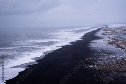 Black sand beach