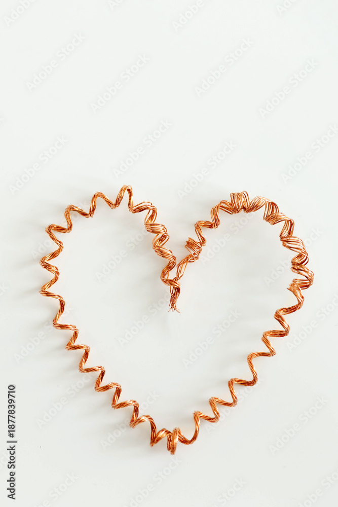 Obraz premium copper, copper on a white background