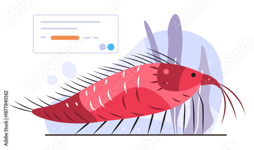 Parasite infection disease pathogen anatomy concept stylized microscopic organism with antennae and bristles abstract background medical diagram