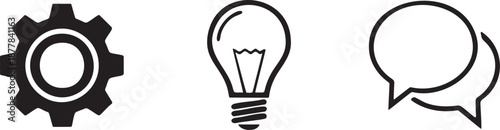 Creative Gear Idea and System Communication Symbols