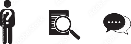Customer Support Search and Service Help Icons