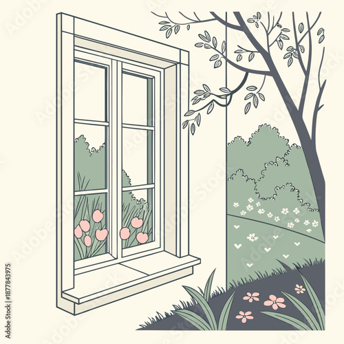 Window with a view of nature