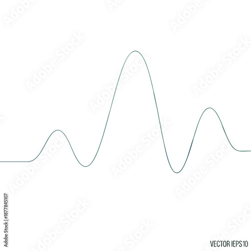Wavy Line Graph on White Background