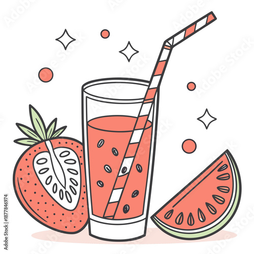 Refreshing fruit smoothie