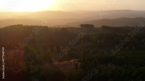 the beautiful landscape of the siegerland germany in the evening 4k 25fps video
