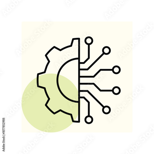 Принти на полотні Deep Learning vector, pixel perfect, illustrator file